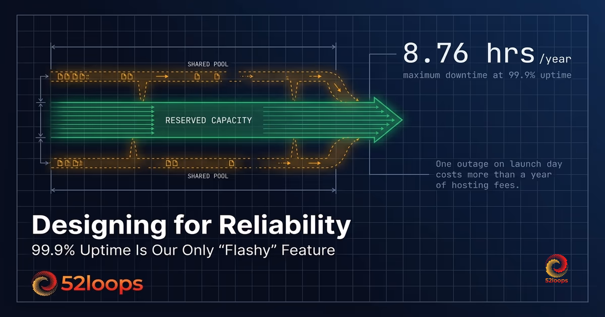 A server rack with a single steady green uptime indicator light, representing reliable video infrastructure