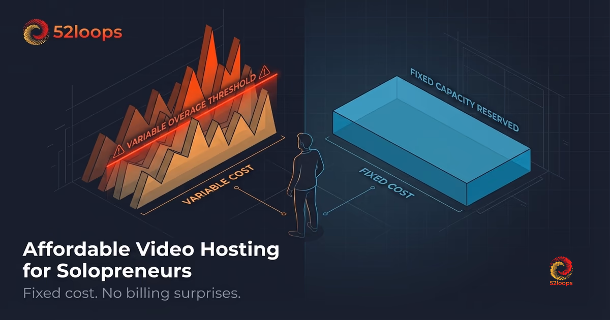 Affordable video hosting options for solopreneurs compared by cost model and overage risk